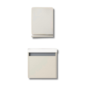 HBC001B-Beige-Lavatory with Cabinet-HOMEMAX HBC001B Beige Lavatory with Cabinet