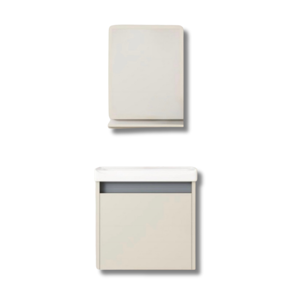 HBC001B-Beige-Lavatory with Cabinet-HOMEMAX HBC001B Beige Lavatory with Cabinet