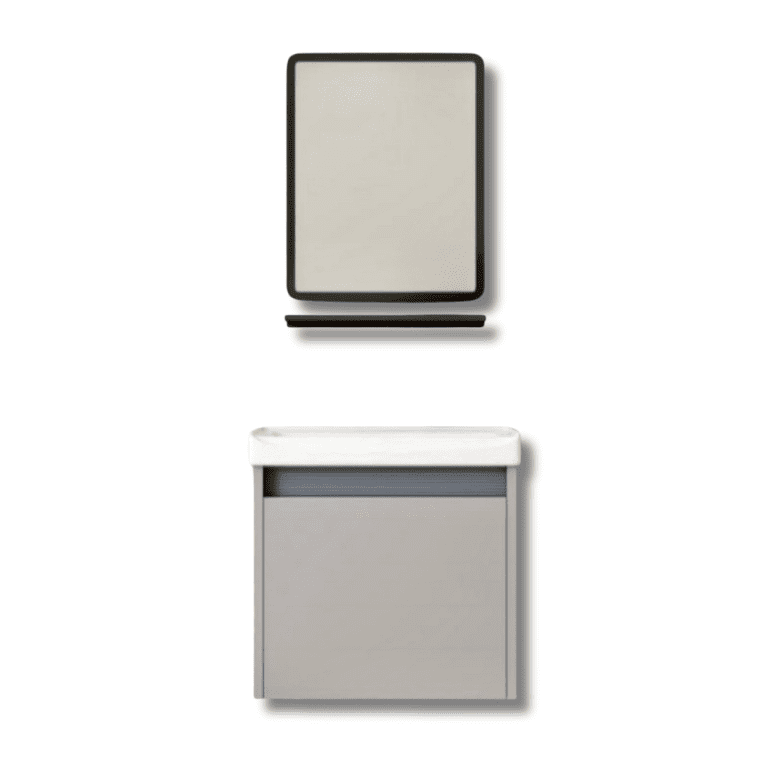 HBC001D-Taupe-Lavatory with Caabinet