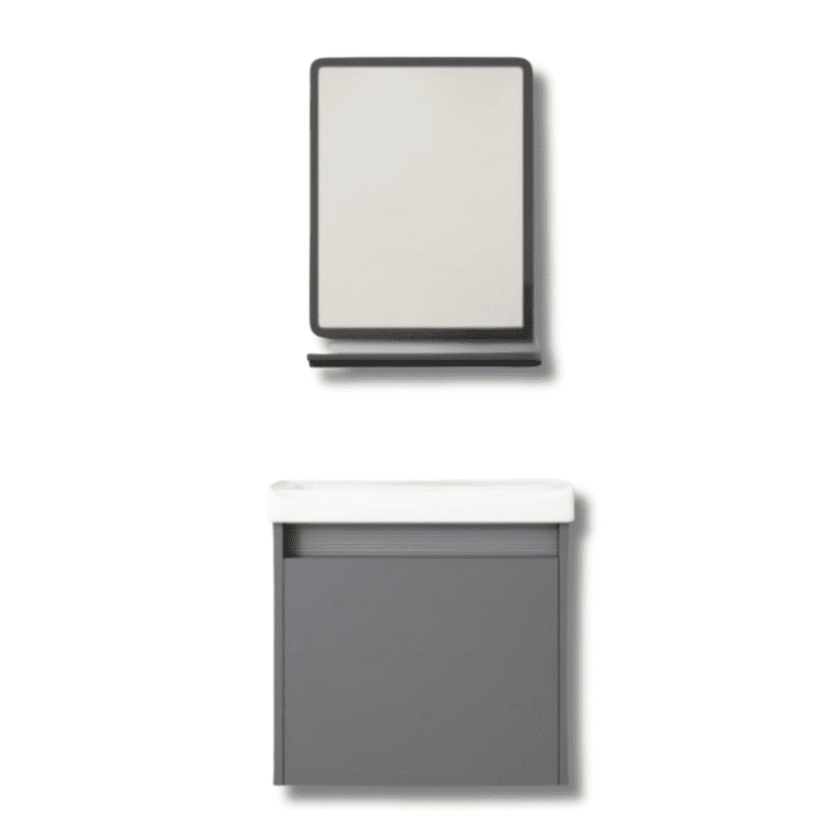 HBC001DG-Dark Gray-Lavatory with Cabinet