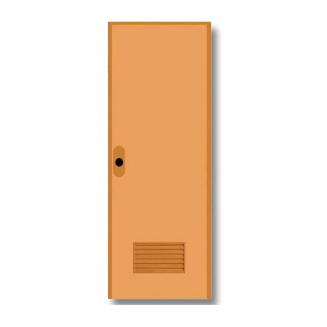 Orange PVC Bathroom Door 60x190CM