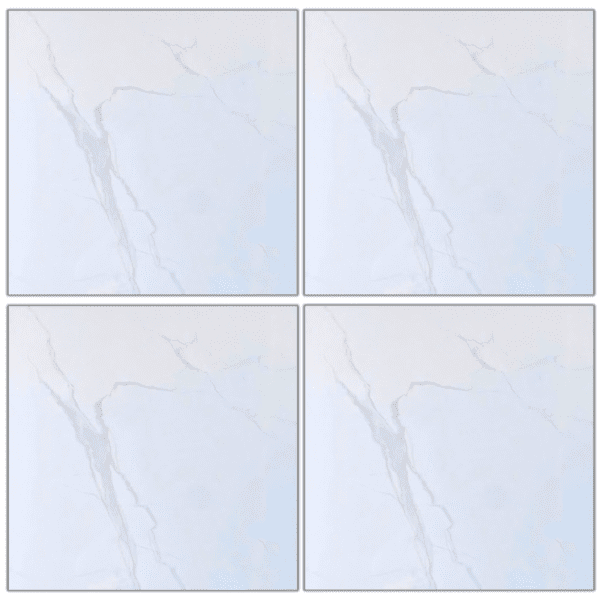 BMD65001 pearl white marble-look glazed porcelain tile 60x60 subtle gray vein design