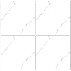 BMD65010S white marble-look glazed porcelain tile 60x60 gray vein design