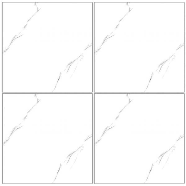 BMD65010S white marble-look glazed porcelain tile 60x60 gray vein design