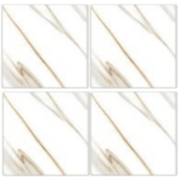 BMD66001 glossy white marble-look glazed porcelain tile 60x60 gray vein design