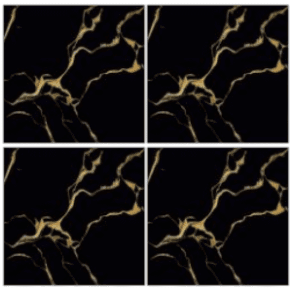 LBK6254H black marble look glazed porcelain tile 60x60 with bold gold veining