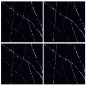 LBK6255H black marble look glazed porcelain tile 60x60 with bold white veining