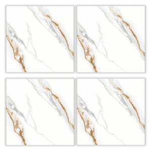 LSG4401 marble-look glazed ceramic tile 40x40 white tile with gold veining design