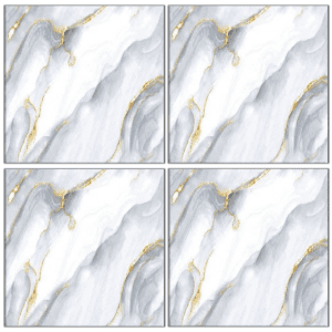 LSG4402 glazed porcelain marble-look tile 40x40 white tile with gray and gold veining