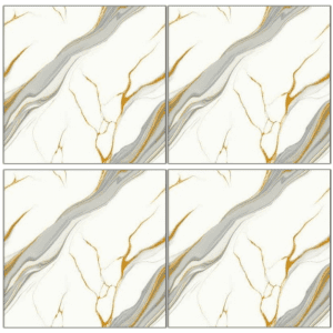 LSG4405 marble gold vein glazed porcelain tile 40x40 white tile with gray and gold marble veins