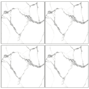 LSG4406 white marble glazed porcelain tile 40x40 with soft gray marble veins