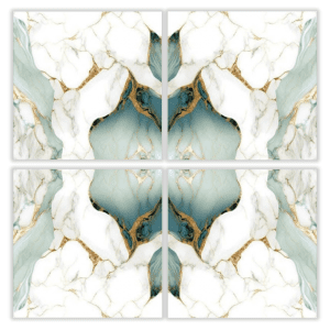 LSG4416 green white gold marble-look glazed porcelain tile 40x40 luxury marble vein design