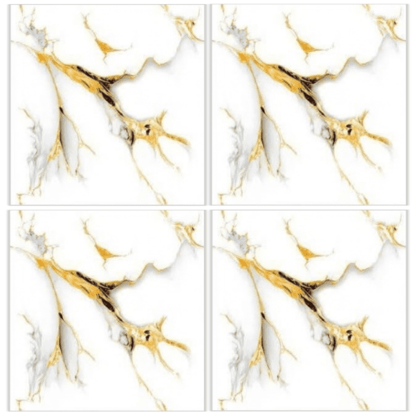 LSG4417 gold vein marble-look glazed porcelain tile 40x40 white marble design