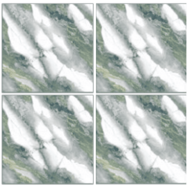 LSG4429 marble-look glazed porcelain tile 40x40 green and white marble design