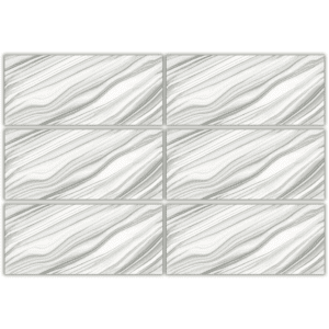 LTG336601 marble-look glazed porcelain tile 30x60 white surface with gray marble veins