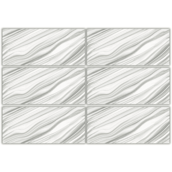 LTG336601 marble-look glazed porcelain tile 30x60 white surface with gray marble veins