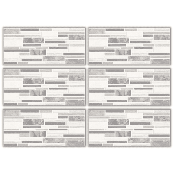 LTG336604 gray and white patterned glazed porcelain tile 30x60 decorative stacked tile design