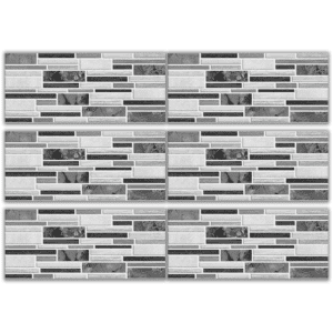 LTG336605 black and gray patterned glazed porcelain tile 30x60 decorative stacked tile design