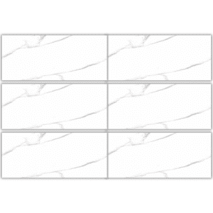 LTG336606 white marble look glazed porcelain tile 30x60 with subtle gray veins