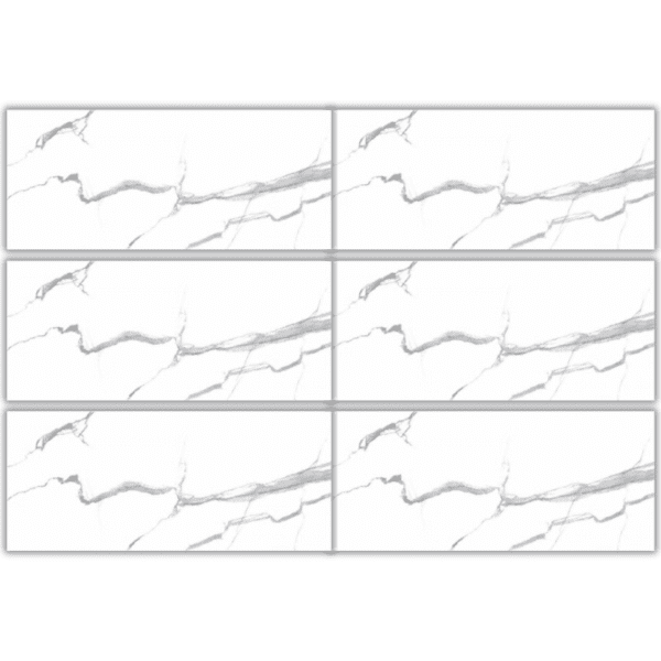 LTG336607 white marble glazed porcelain tile 30x60 with gray marble veins