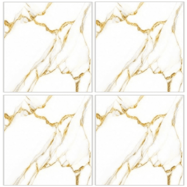 LTP6203 white marble look glazed porcelain tile 60x60 with soft gold veining