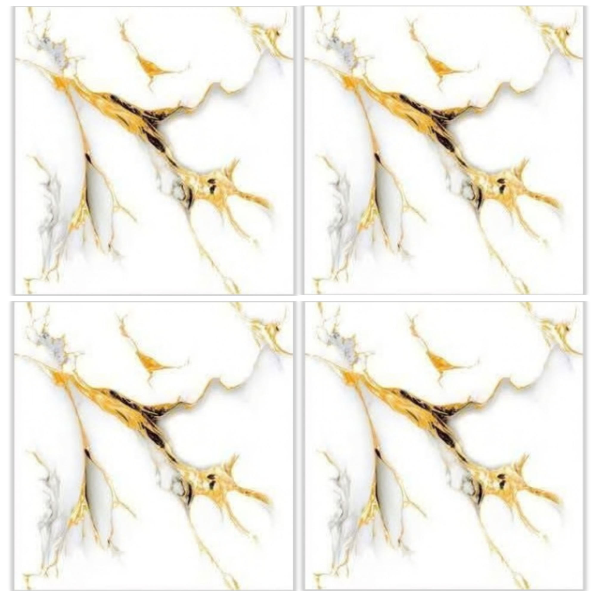 LTP6220H white marble look glazed porcelain tile 60x60 bold gold and dark veining