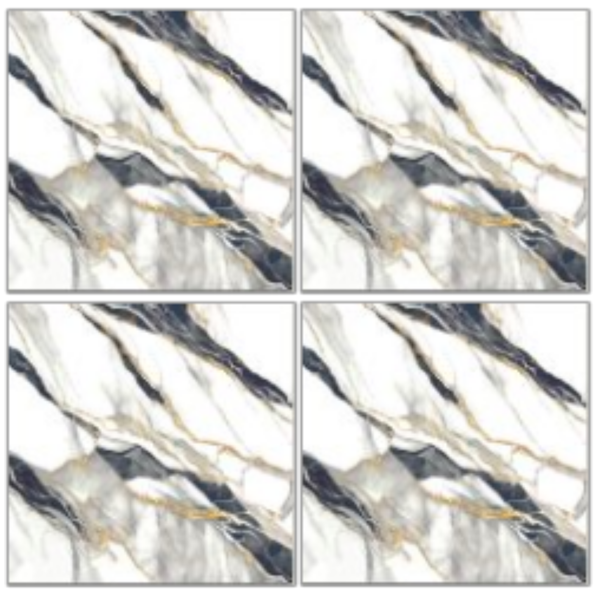 LTP6227H white black marble look glazed porcelain tile 60x60 gold veining