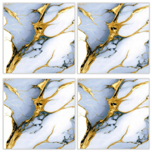 LTP6235 white sky blue gold marble look glazed porcelain tile 60x60
