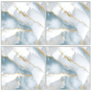 LTP6239 white soft blue gold marble look glazed porcelain tile 60x60