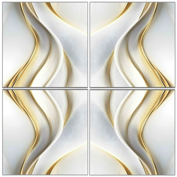 LTP6243 white gold abstract marble look glazed porcelain tile 60x60