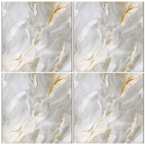 LTP6244 white gray gold marble look glazed porcelain tile 60x60