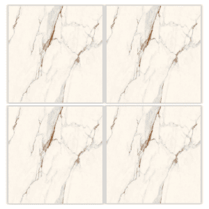LTR6112 white calacatta gold marble look matte porcelain tile 60x60