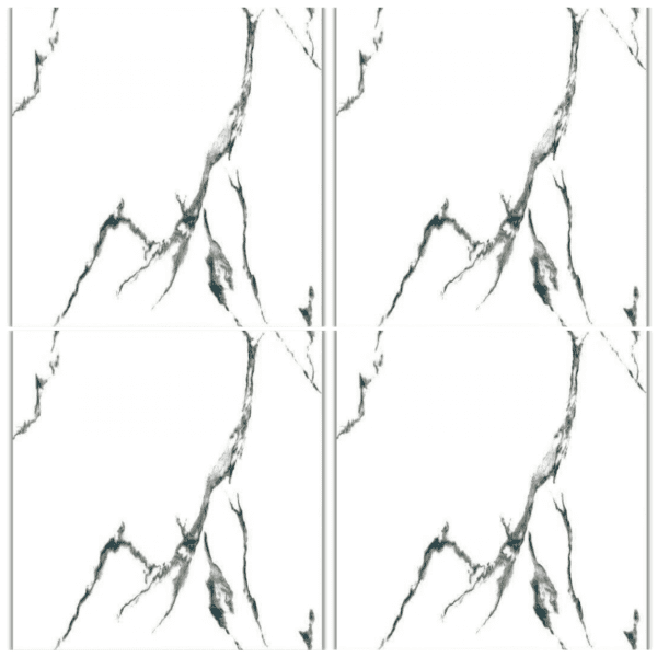 LTR6662 white marble-look matte porcelain tile 60x60 charcoal vein design