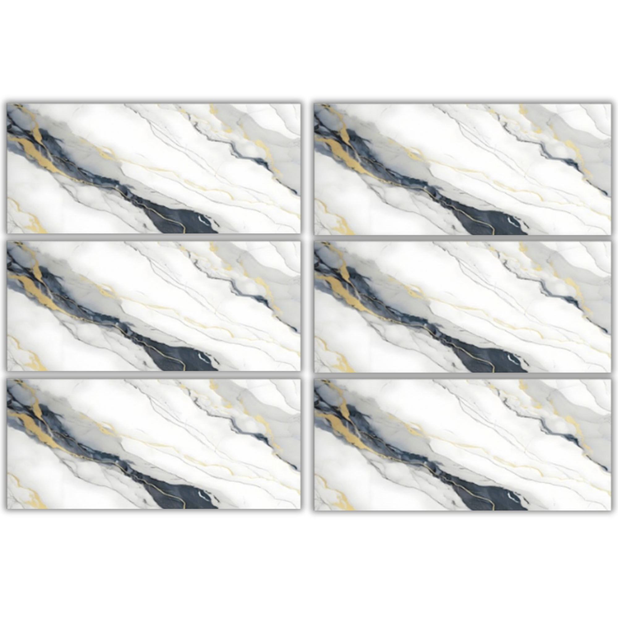 LTG336621 white marble look glazed porcelain tile 30x60 matte finish blue gray gold vein pattern